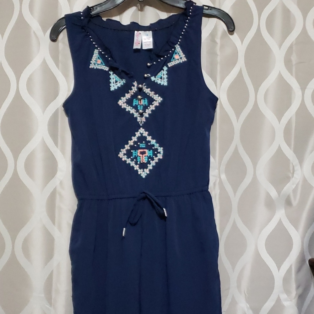 Girls embellished romper